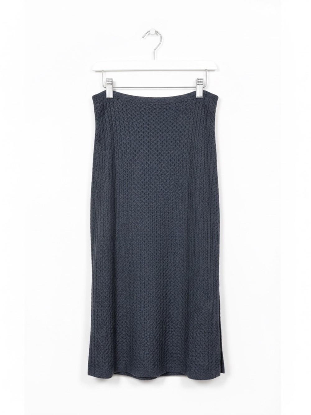 VINTAGE Y2K FREE PEOPLE Crochet Knit Side Slit Pencil Skirt - Picture 2 of 10
